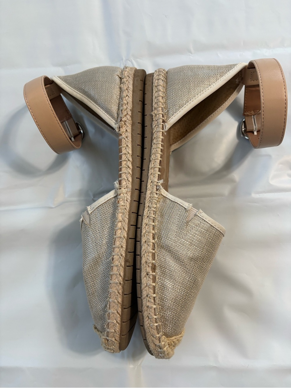 Style & Co. Beige Canvas Espadrille Ankle-Strap Flats - Picture 2 of 3